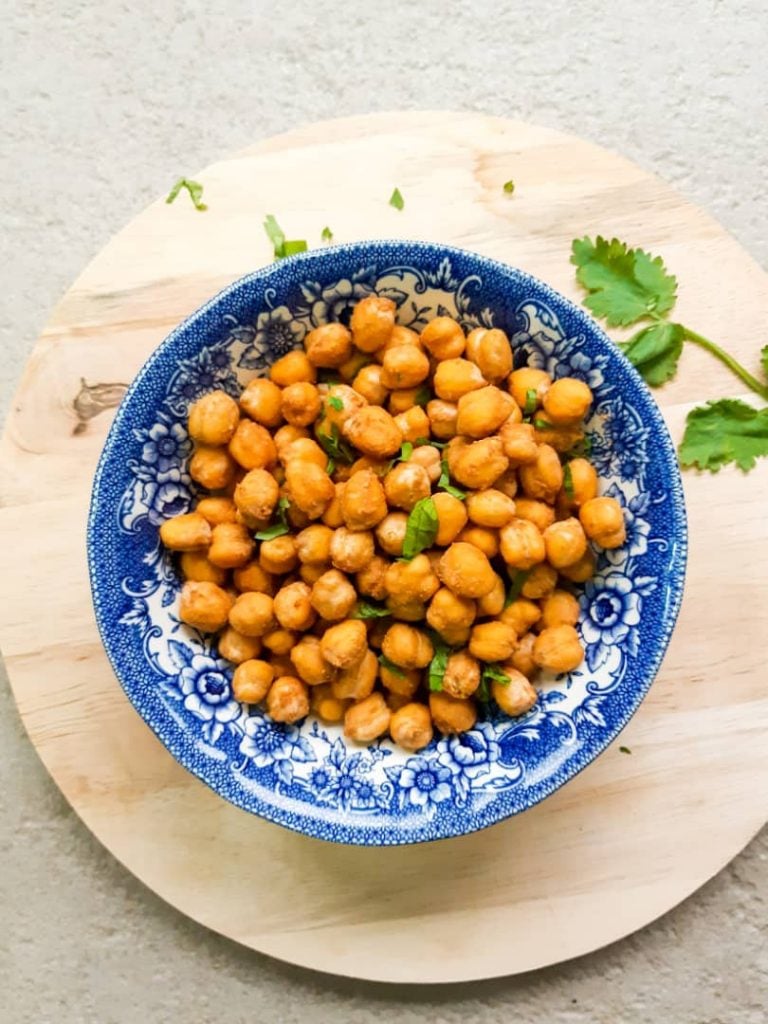 peanut butter roasted chickpeas