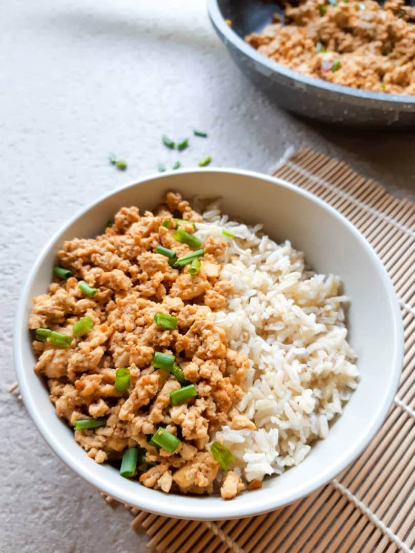 Chinese Style Vegan Tofu Mince my plantiful cooking