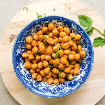 peanut butter roasted chickpeas
