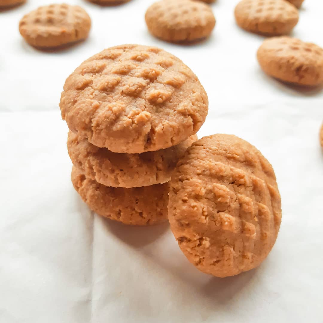 Quick & Eggless Low Sugar Peanut Butter Cookies my plantiful cooking