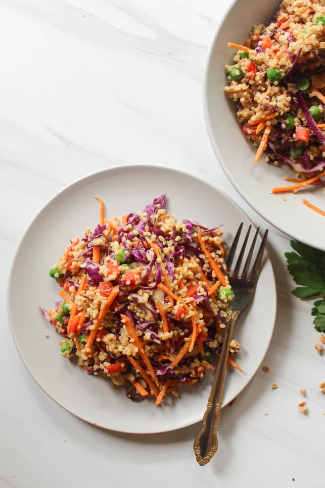 Crunchy Thai Quinoa Salad my plantiful cooking