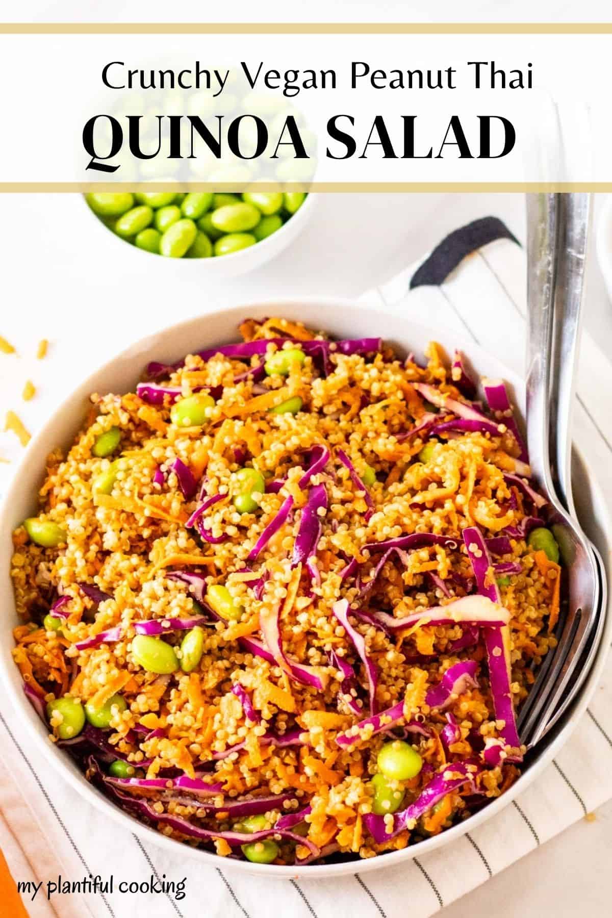 Crunchy Thai Quinoa Cabbage Salad My Plantiful Cooking