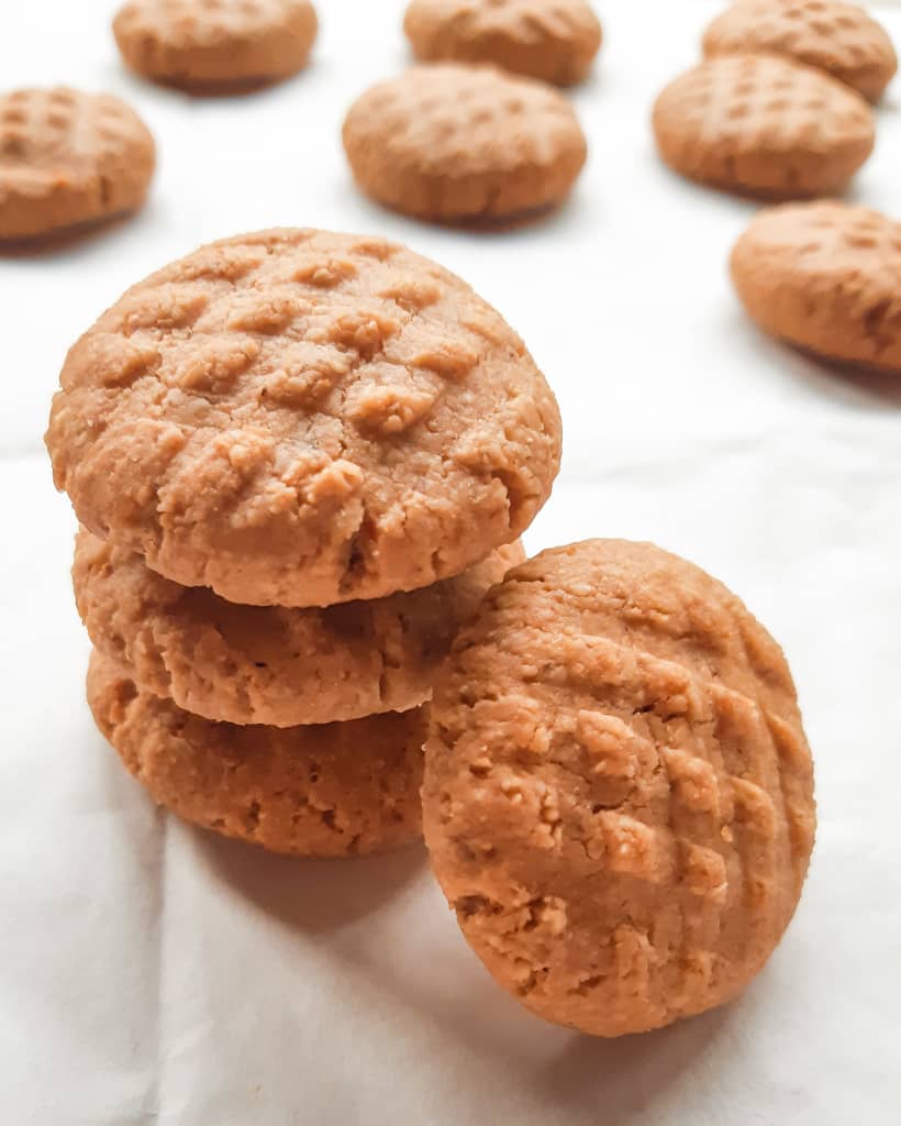 Quick Eggless Low Sugar Peanut Butter Cookies My Plantiful Cooking