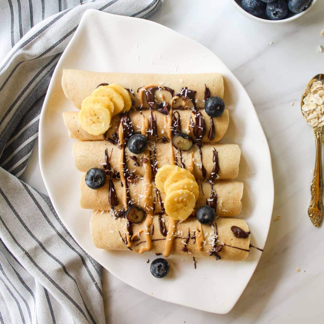 Vegan Almond Milk Crepes ( Easy + Healthy ) my plantiful cooking