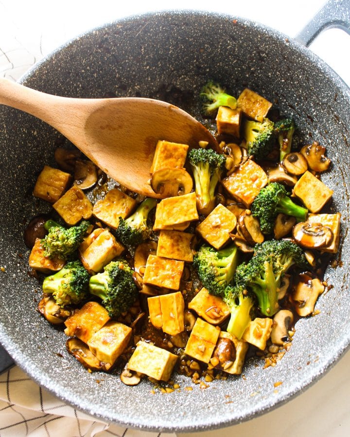 Vegan Asian Broccoli Mushroom Tofu Stirfry My Plantiful Cooking