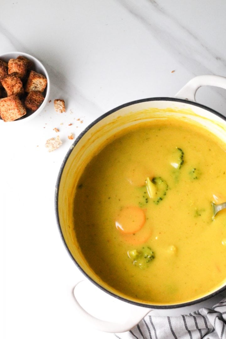 Healthy Vegan Potato Cauliflower Broccoli Soup My Plantiful Cooking