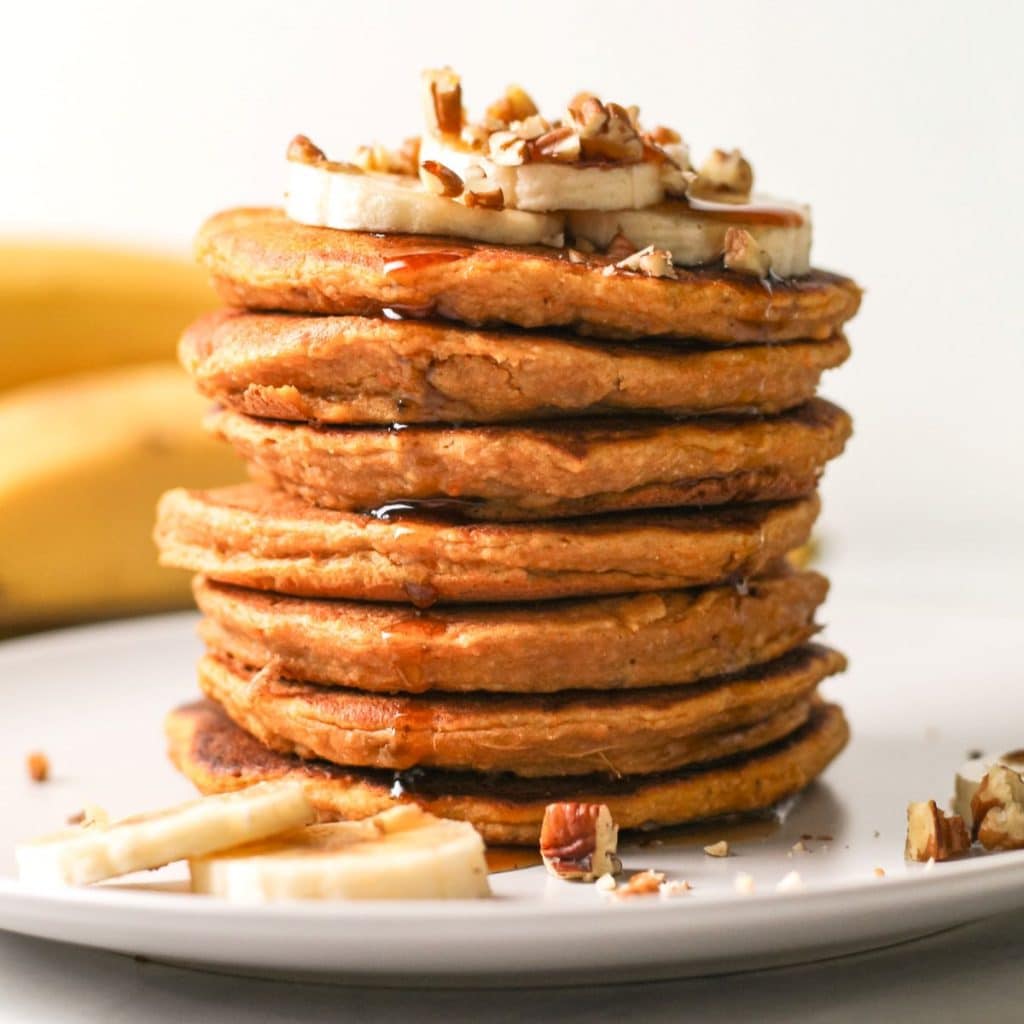 Vegan Glutenfree Sweet Potato Banana Pancakes My Plantiful Cooking
