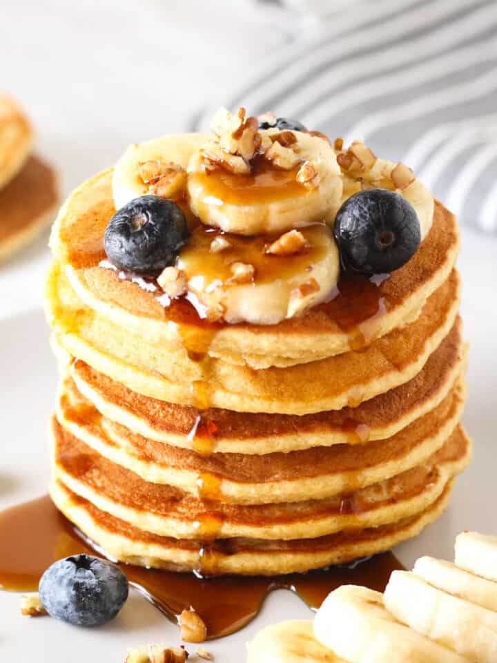 Vegan Applesauce Pancakes My Plantiful Cooking