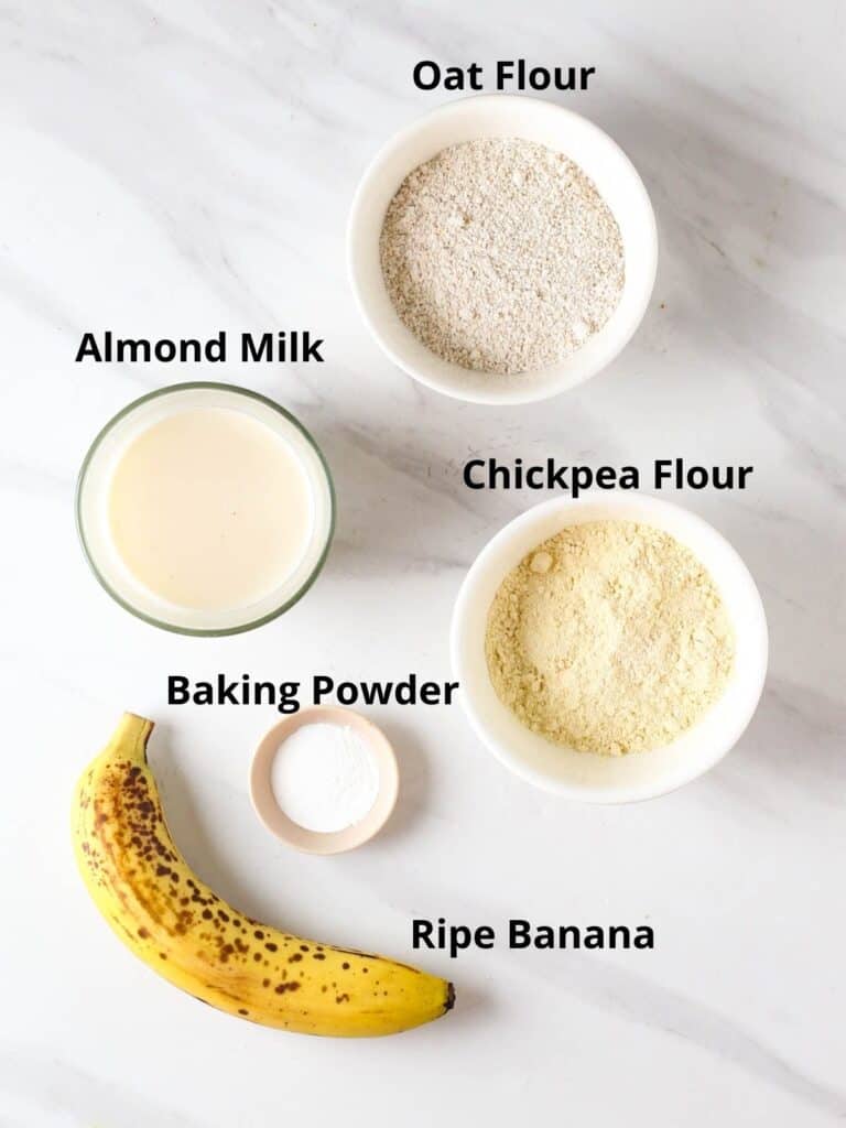 Vegan Banana Chickpea Flour Protein Pancakes My Plantiful Cooking