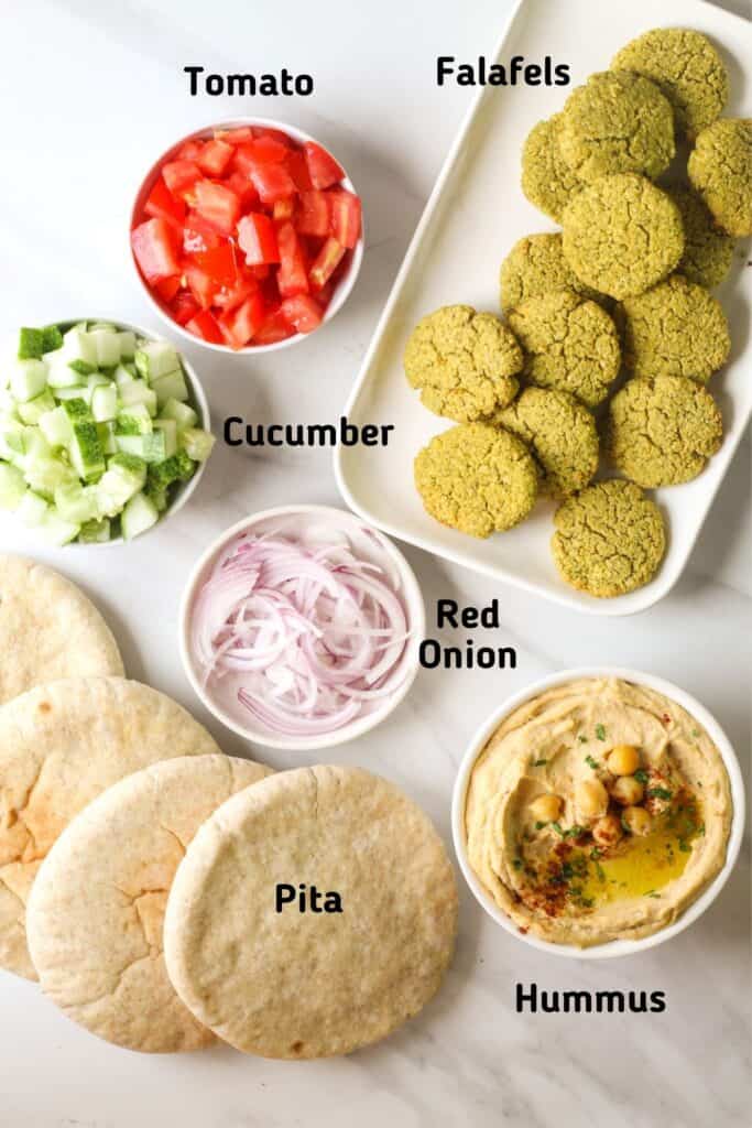 Falafel Hummus Pita Pocket Sandwiches My Plantiful Cooking