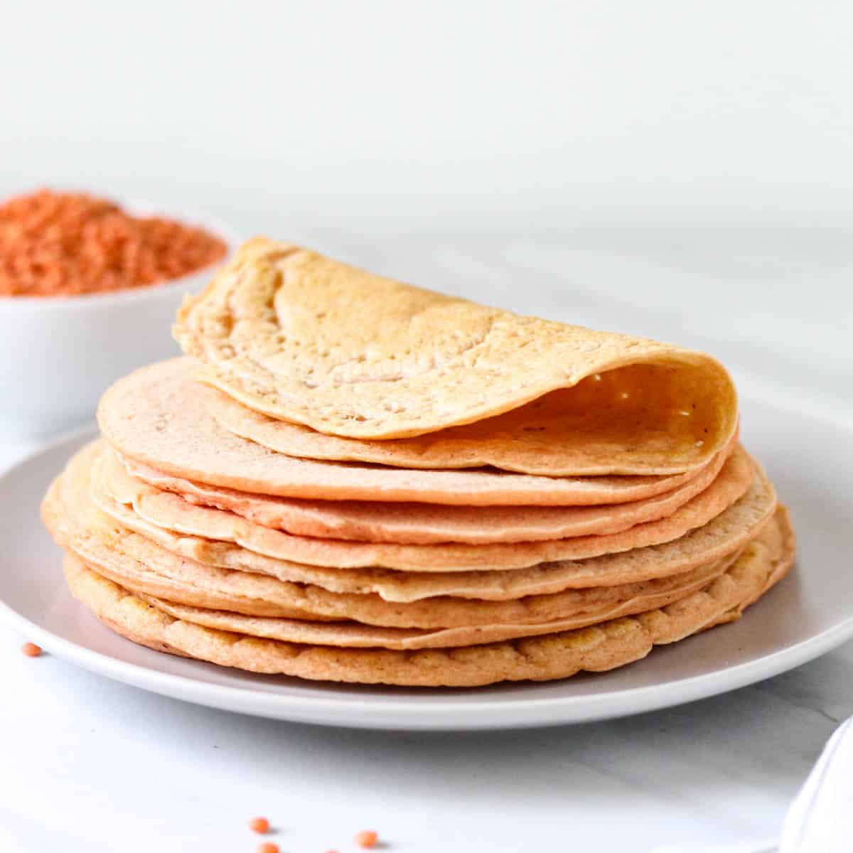 Red Lentils Protein Tortillas ( Glutenfree ) My Plantiful Cooking
