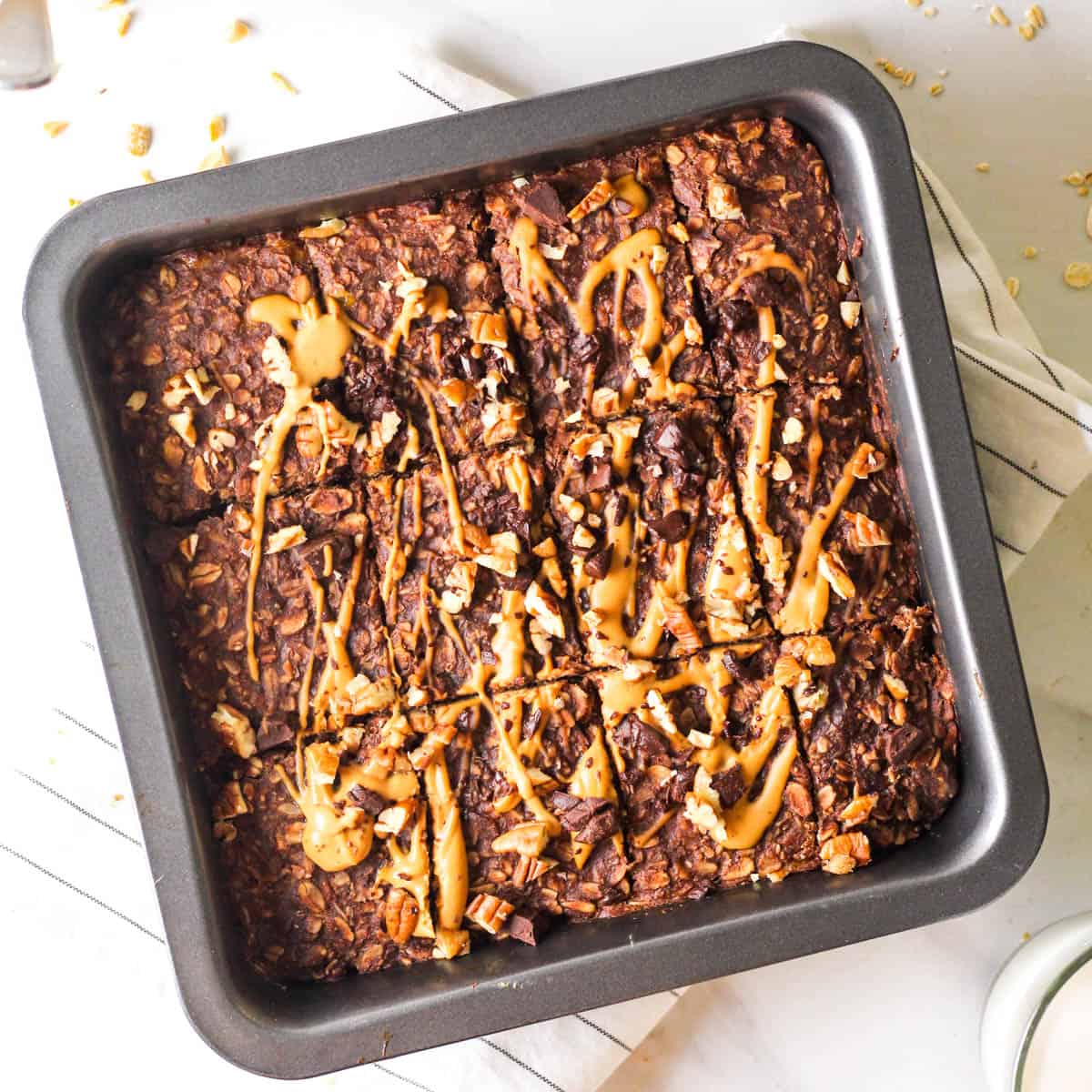 Vegan Chocolate Banana Baked Oatmeal My Plantiful Cooking