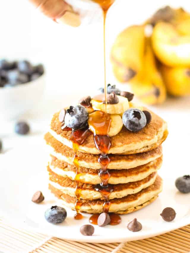 3 Ingredients Vegan Banana Oatmeal Pancakes my plantiful cooking