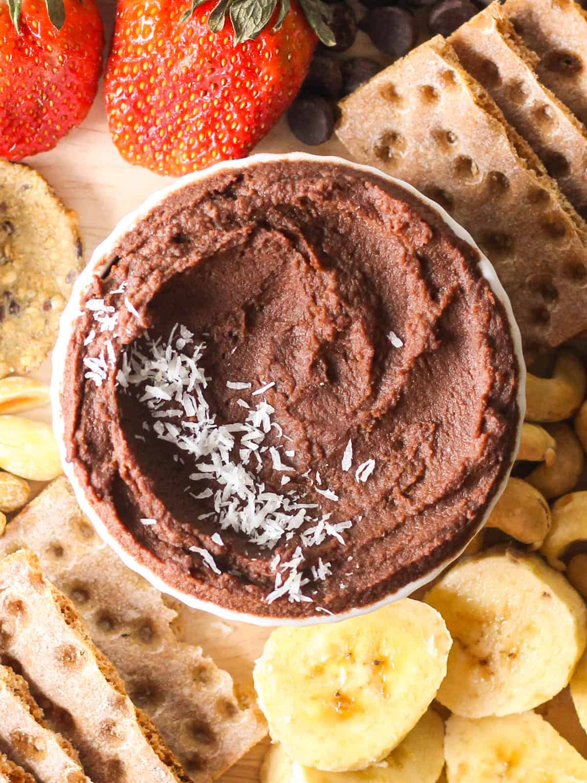 Vegan Dark Chocolate Dessert Hummus my plantiful cooking