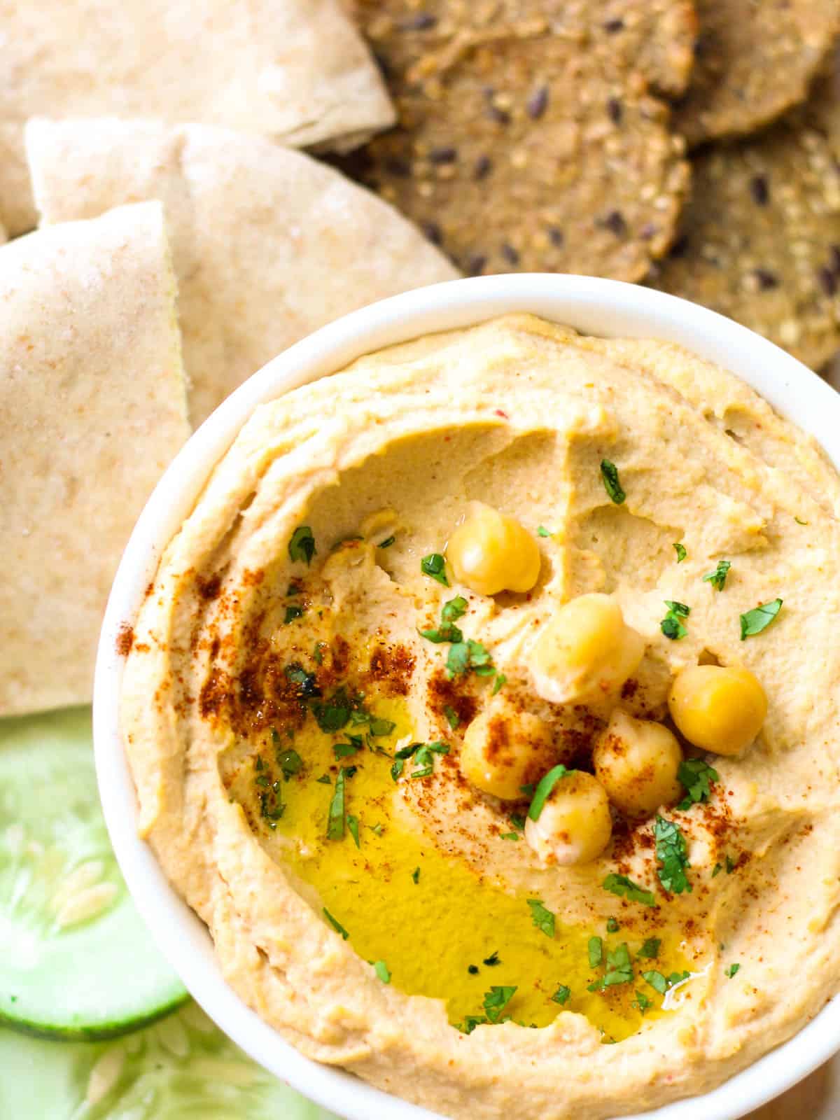 Smoky Paprika Hummus ( Oilfree ) My Plantiful Cooking