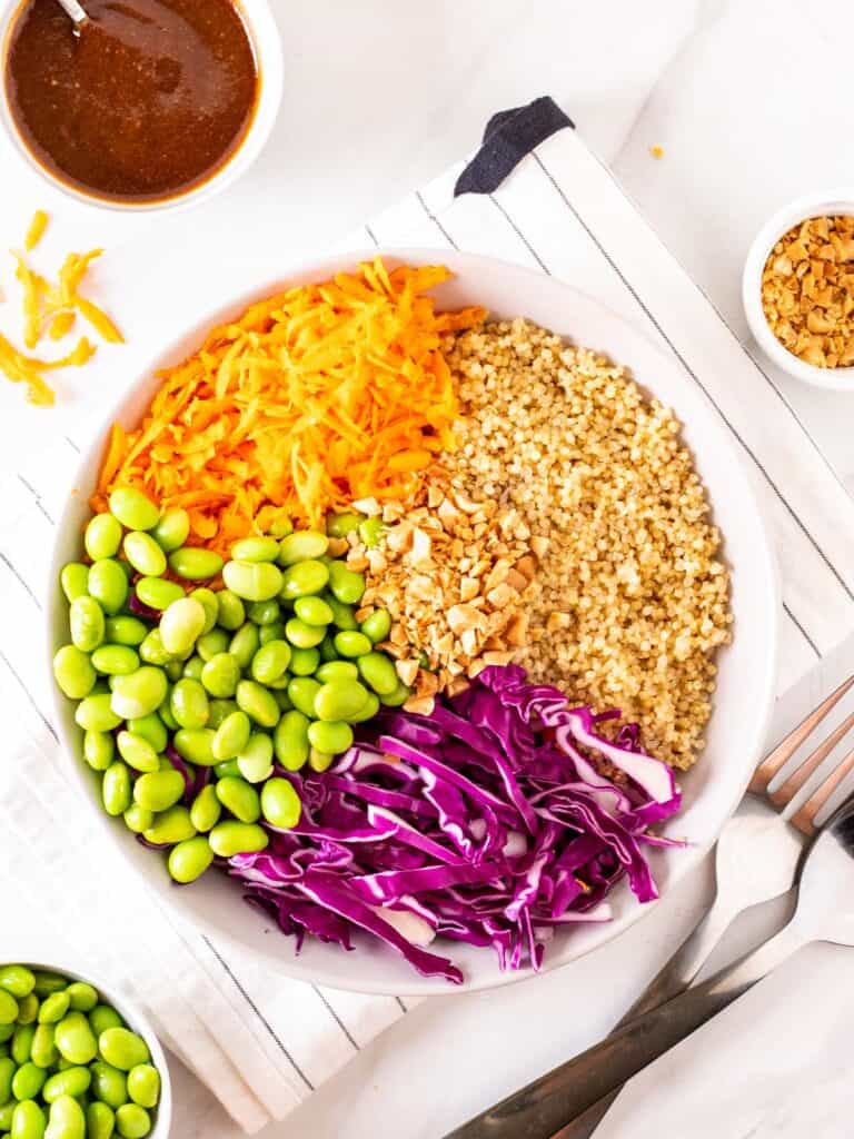 Crunchy Thai Quinoa Cabbage Salad My Plantiful Cooking