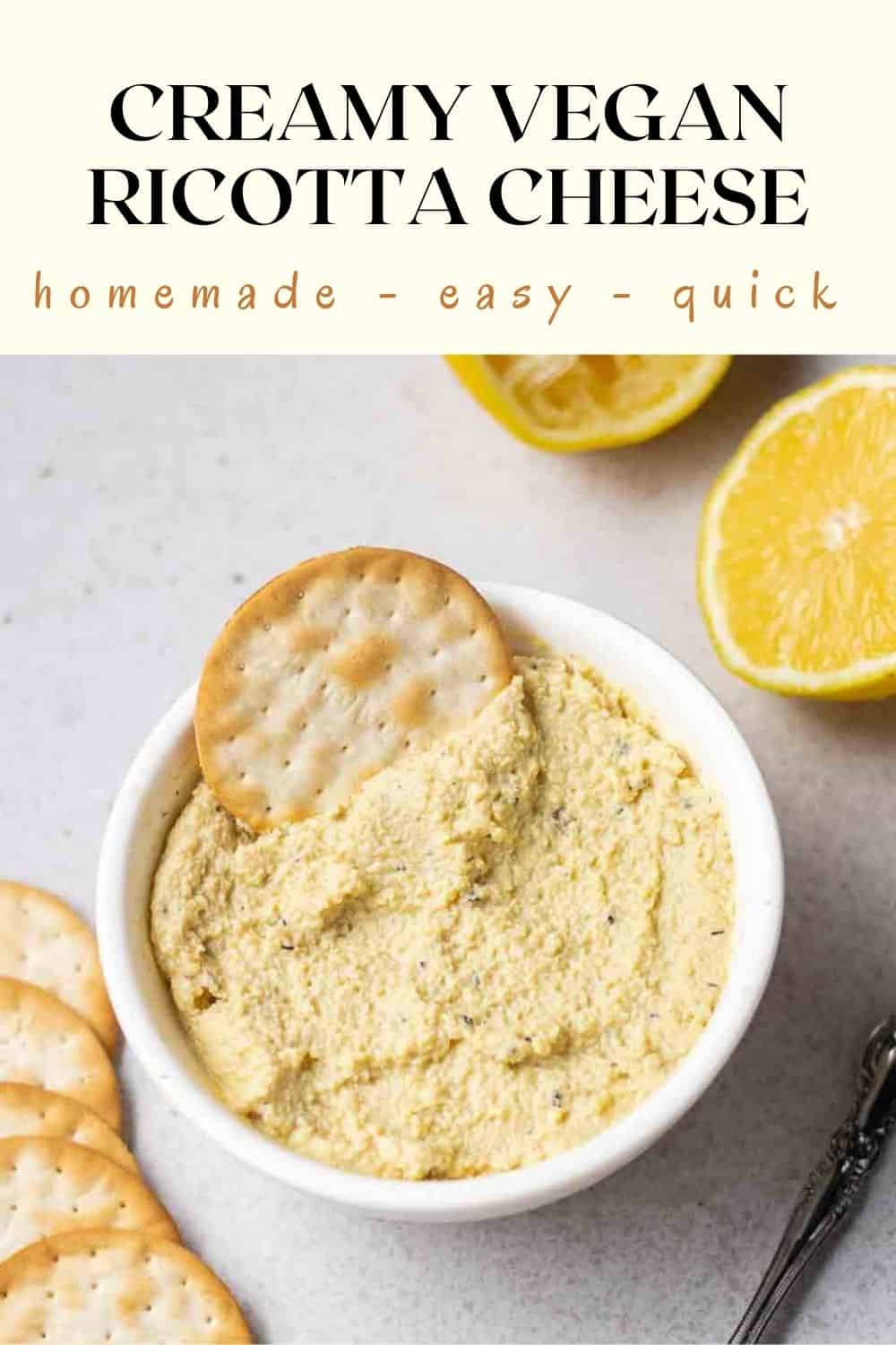 Creamy Vegan Dairyfree Tofu Cashew Ricotta Cheese My Plantiful Cooking