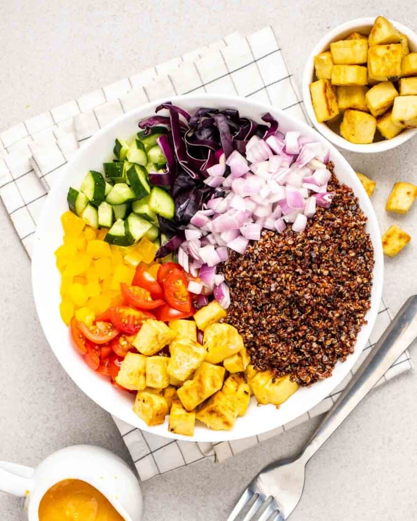 Spicy Indian Red Quinoa Salad My Plantiful Cooking