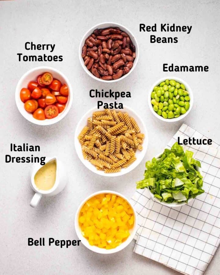 Easy High Protein Pasta Salad My Plantiful Cooking