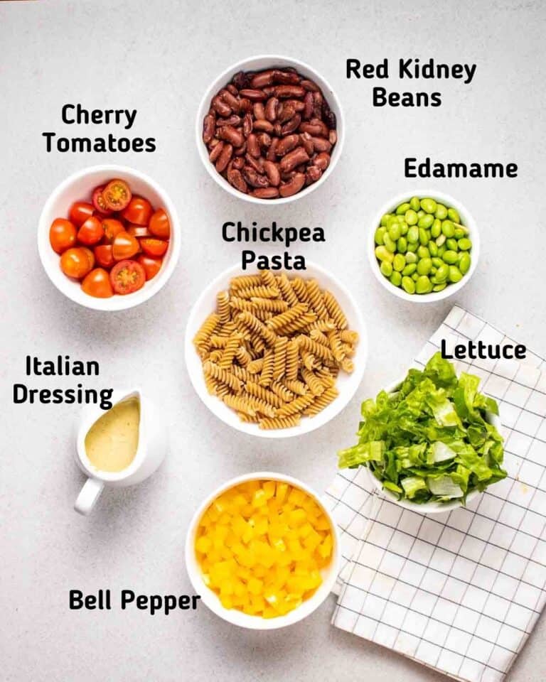 Easy High Protein Pasta Salad My Plantiful Cooking