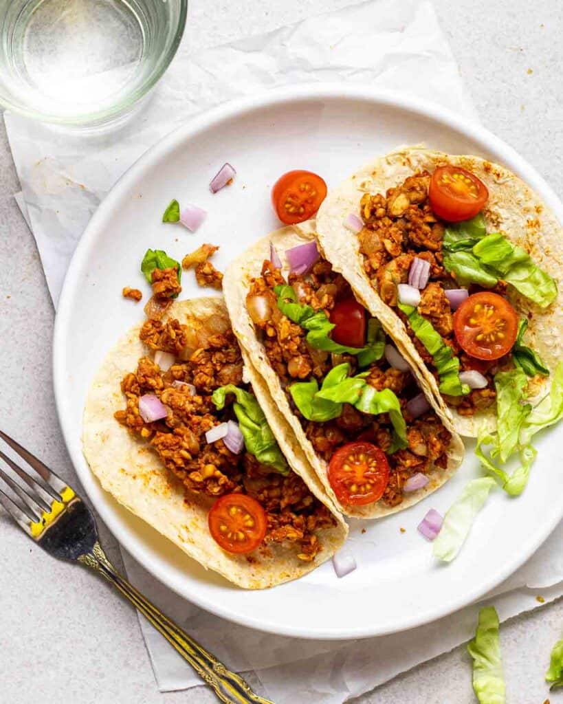 Vegan Mexican Tempeh Taco Meat My Plantiful Cooking
