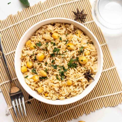 Basmati Chana Pulao (Chickpea Rice) – My Plantiful Cooking