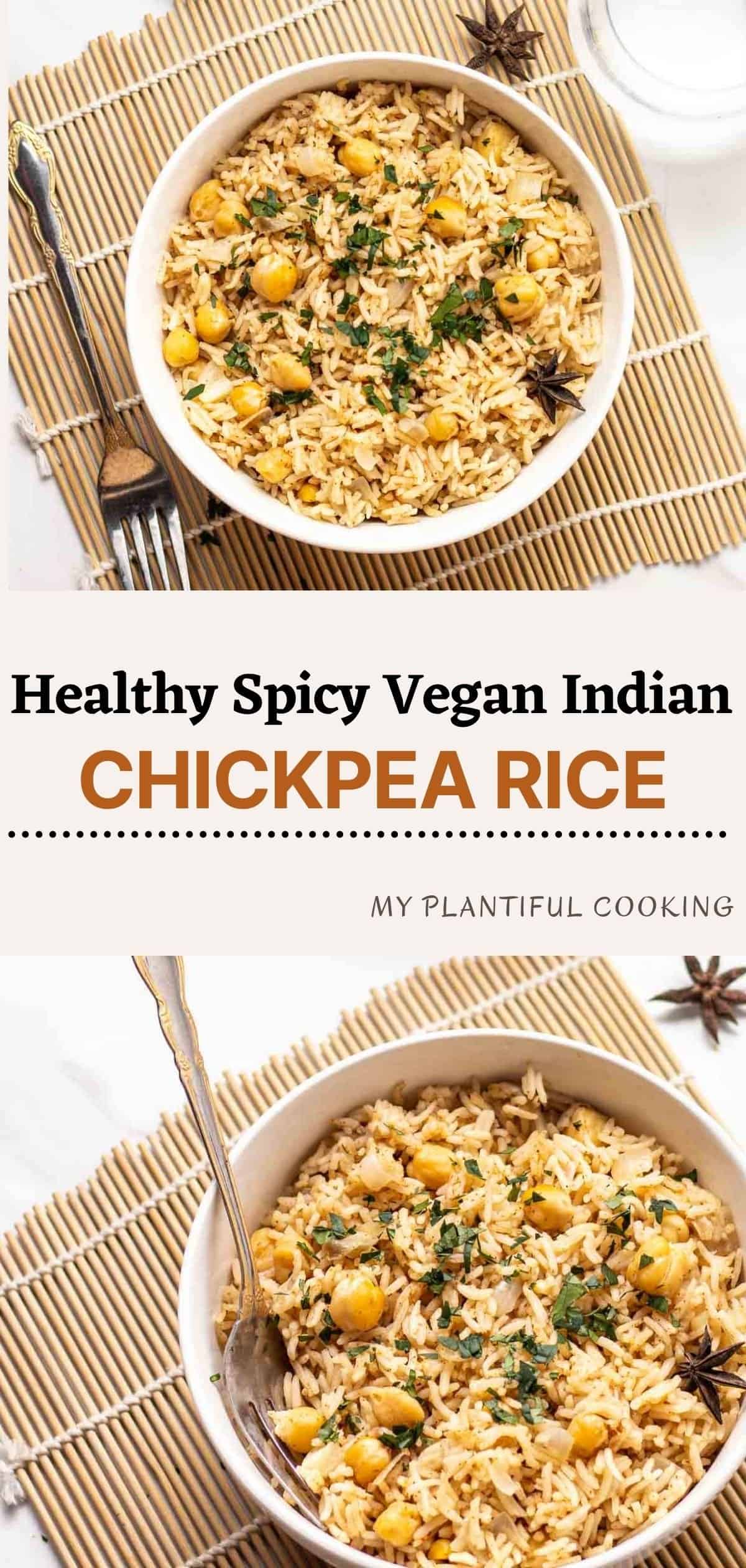 Basmati Chana Pulao (Chickpea Rice) – My Plantiful Cooking