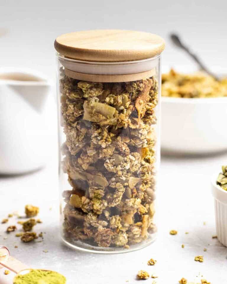 Crunchy Matcha Granola using Quick Oats (Vegan) My Plantiful Cooking
