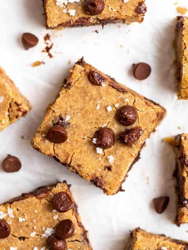 Peanut Butter Chickpea Blondies My Plantiful Cooking