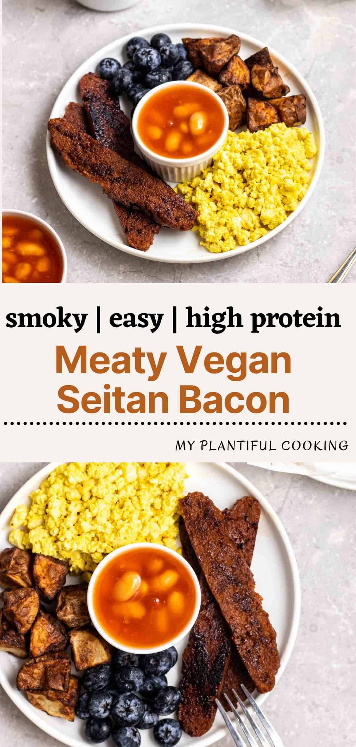 Smoky Vegan Seitan Bacon My Plantiful Cooking