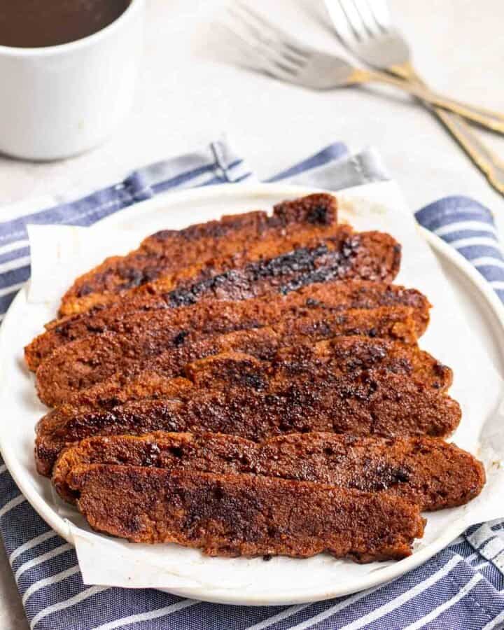 Smoky Vegan Seitan Bacon My Plantiful Cooking