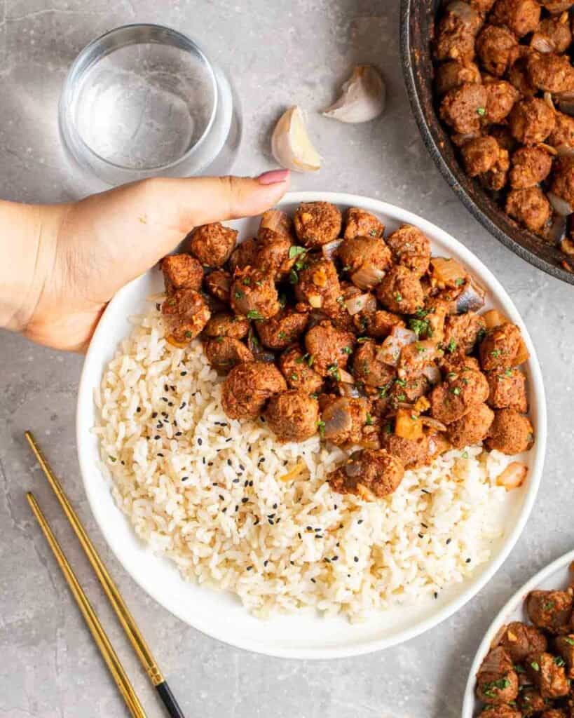 Soya Chunks Masala My Plantiful Cooking