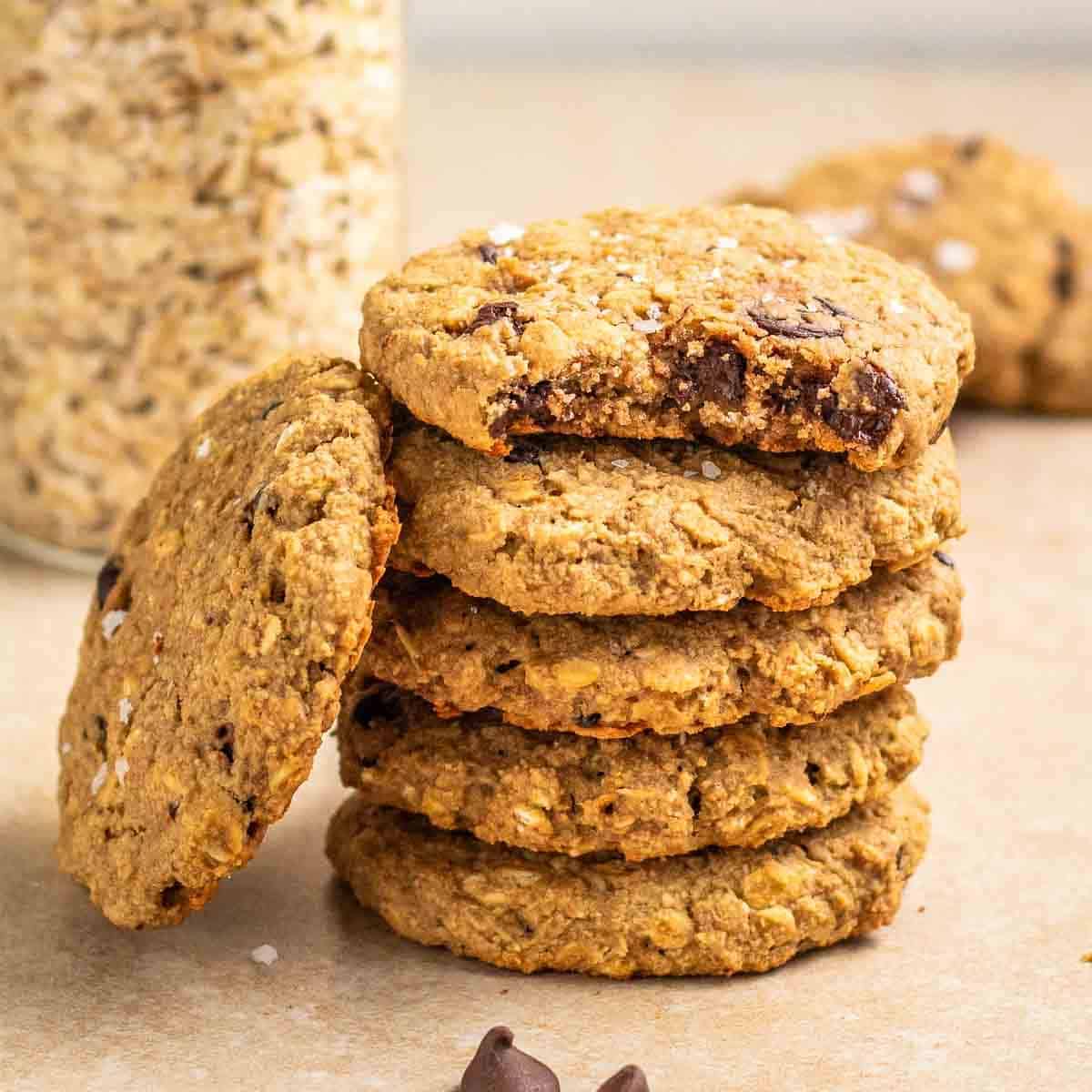 Chewy Vegan Applesauce Chocolate Chips Oatmeal Cookies My Plantiful