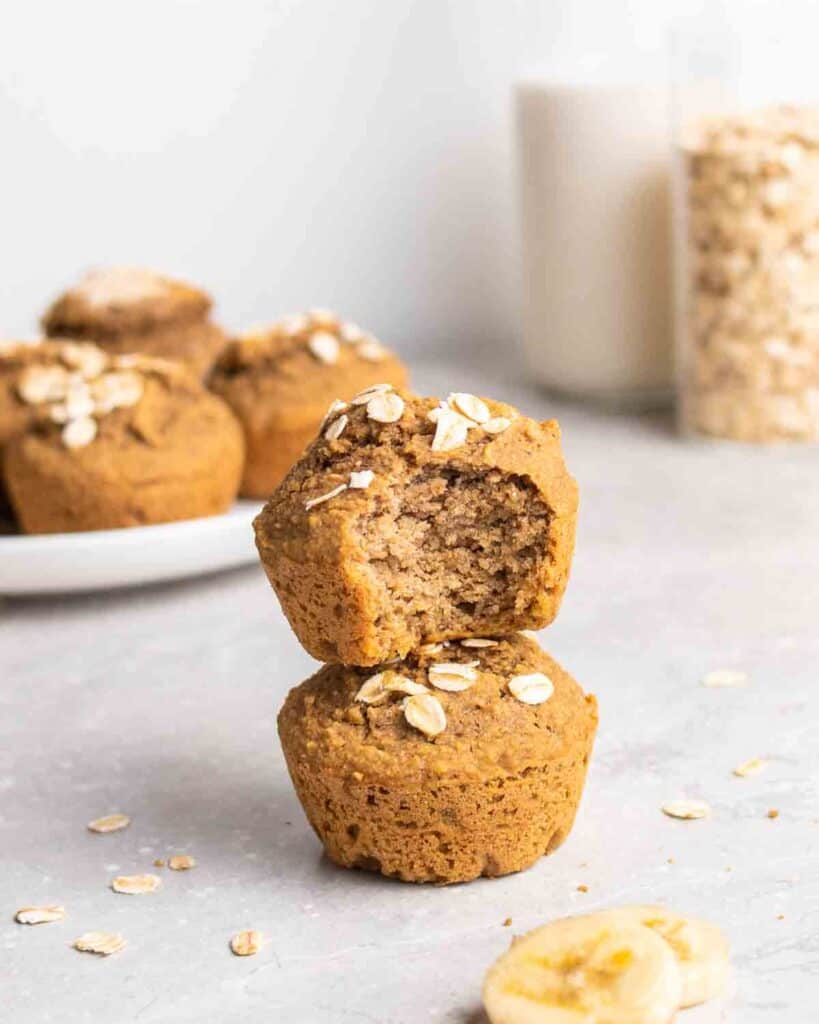 Banana Applesauce Oatmeal Muffins My Plantiful Cooking