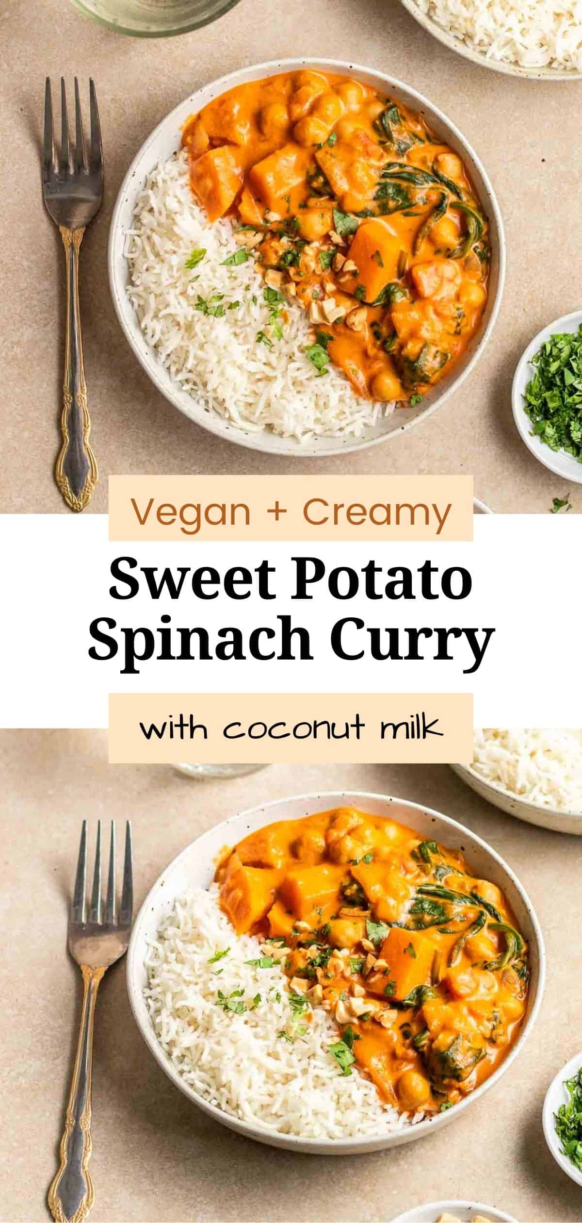 Hearty Sweet Potato Chickpeas Spinach Curry – My Plantiful Cooking