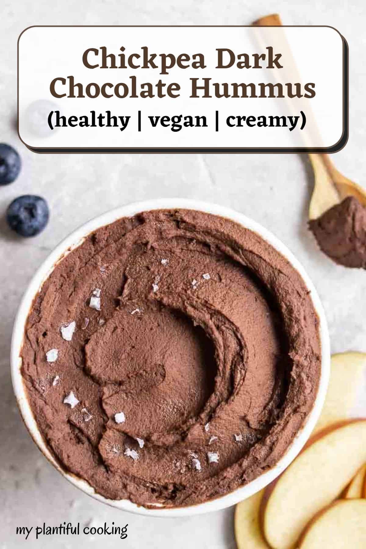 Creamy Dark Chocolate Hummus My Plantiful Cooking