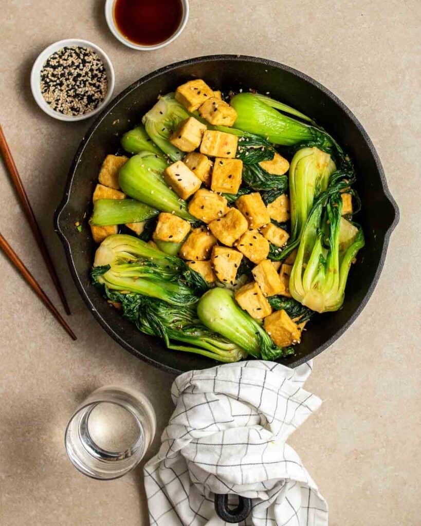 Chinese Bok Choy Tofu Stirfry My Plantiful Cooking