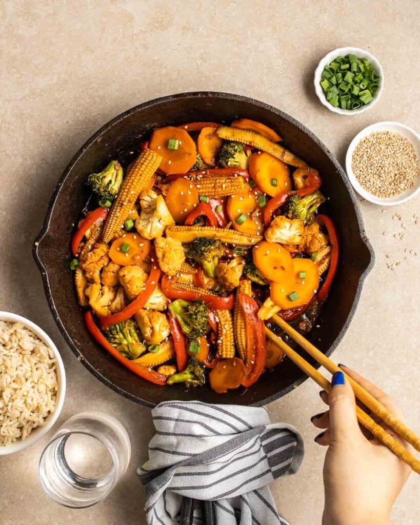 Korean Gochujang Stirfry Vegetables My Plantiful Cooking