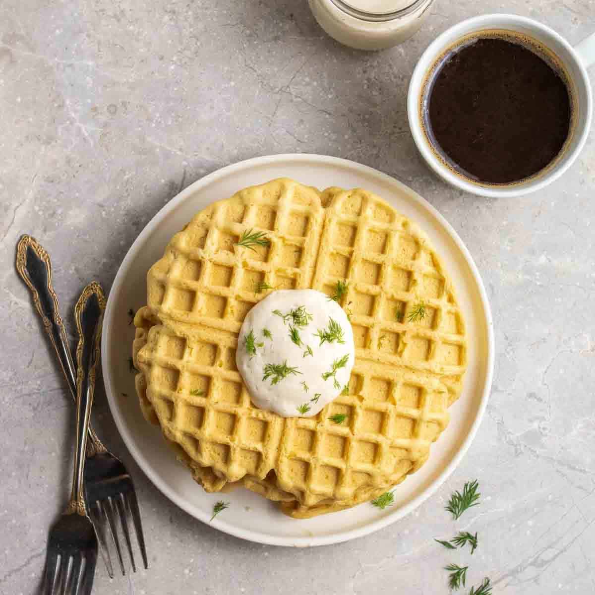 Vegan Chickpea Waffles (savory/sweet)-image
