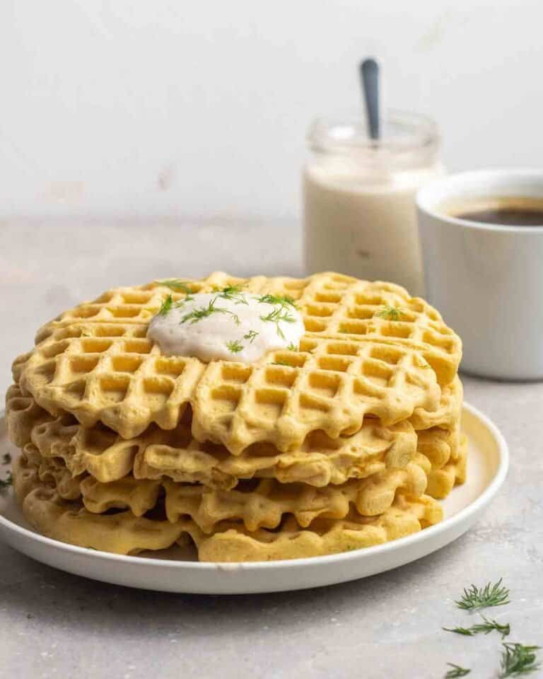 Chickpea Flour Waffles My Plantiful Cooking