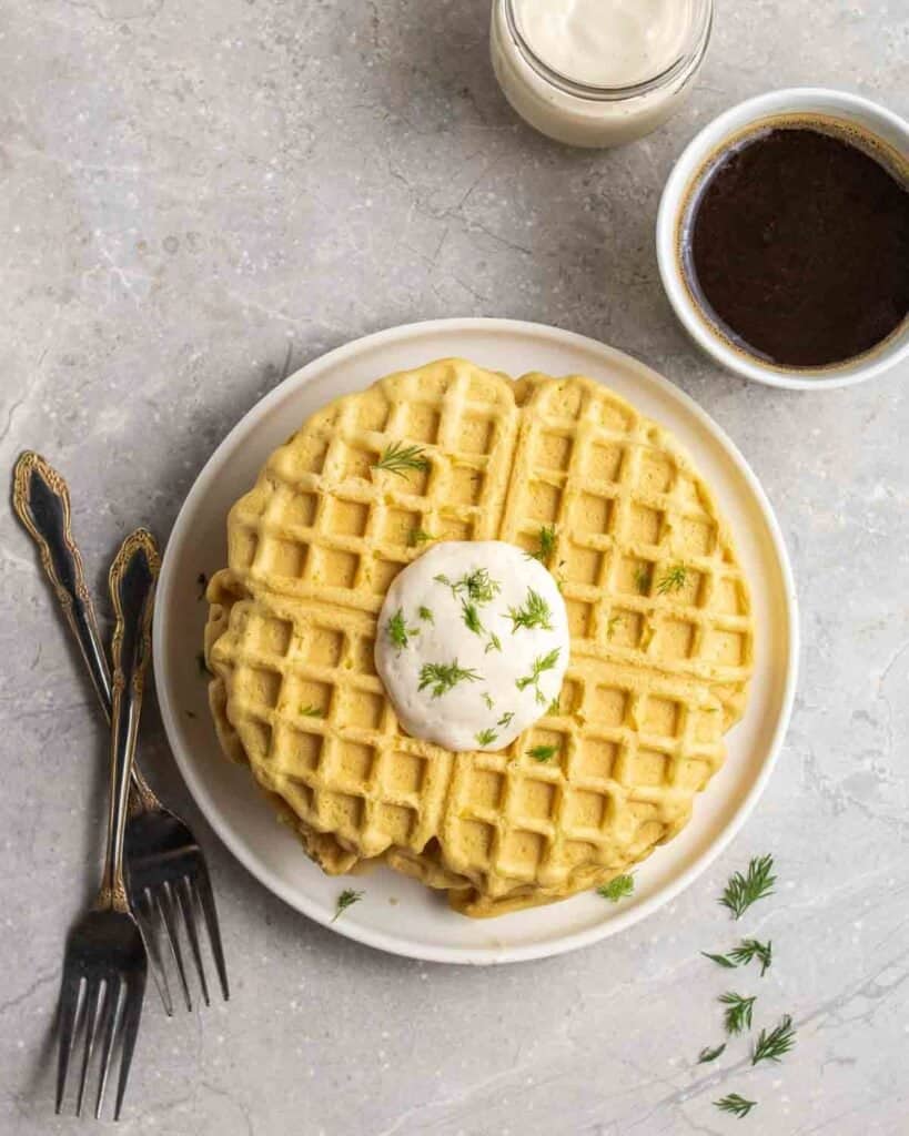 Chickpea Flour Waffles My Plantiful Cooking