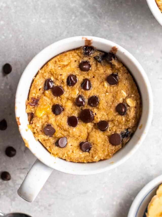 Banana Oat Mug Cake My Plantiful Cooking