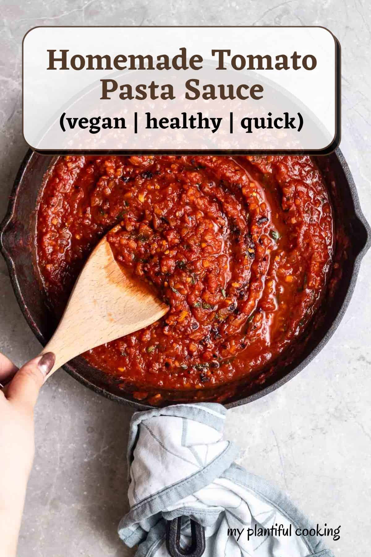 Vegan Tomato Sauce My Plantiful Cooking