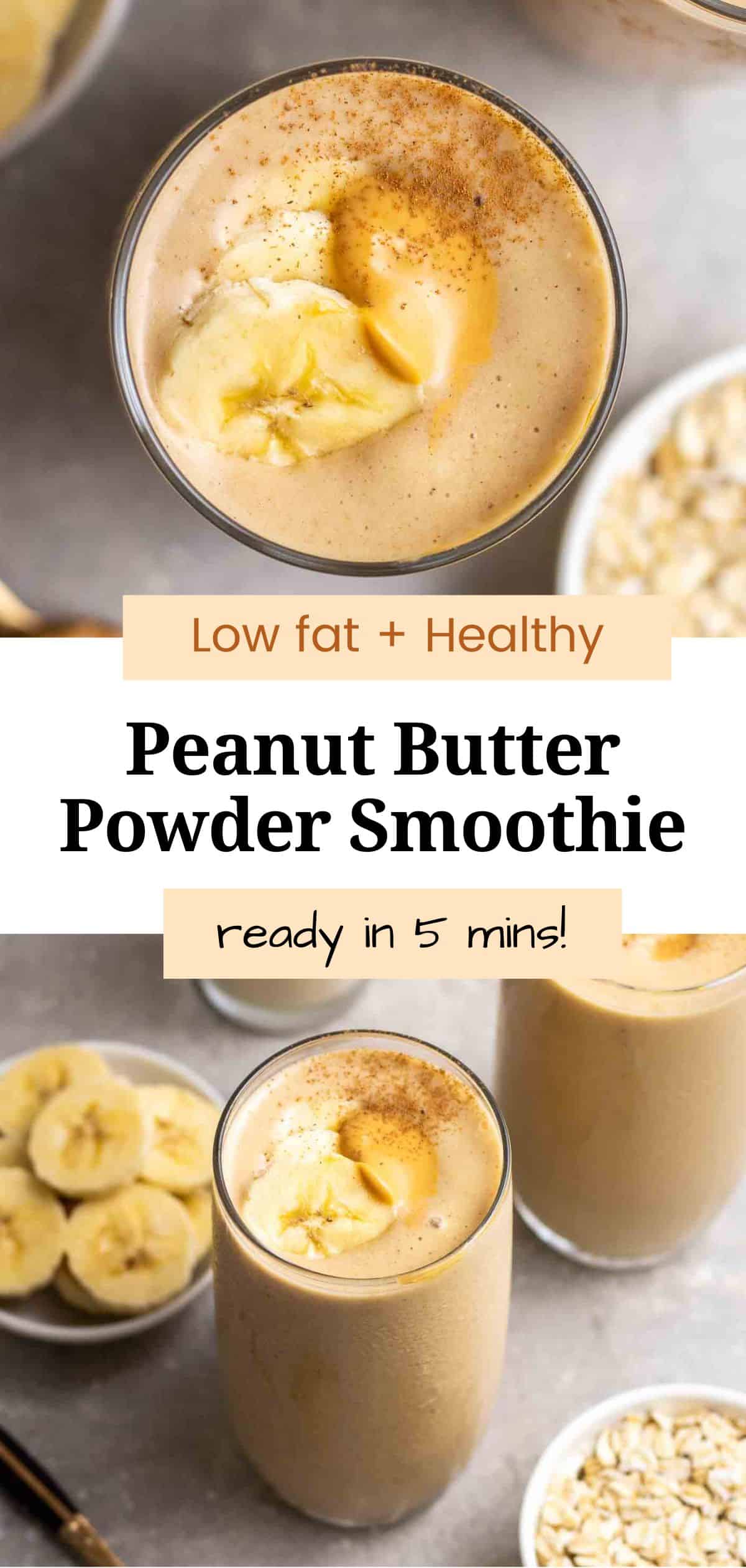 Creamy Peanut Butter Powder Smoothie My Plantiful Cooking