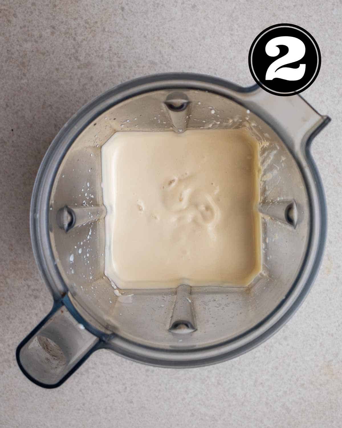 Tofu sour cream in a blender.