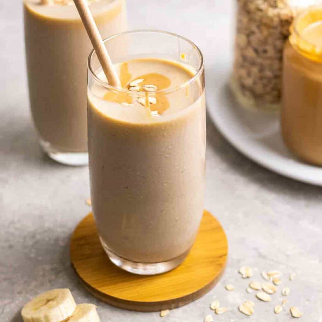 Peanut Butter Banana Oatmeal Smoothie My Plantiful Cooking