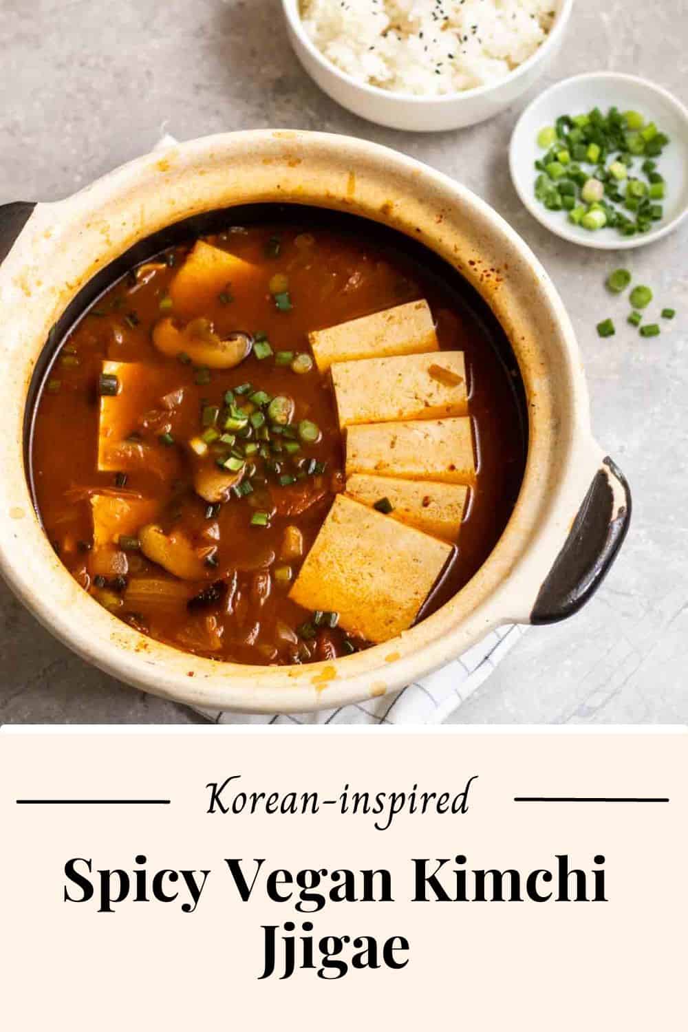 Vegan Kimchi Jjigae (kimchi stew) My Plantiful Cooking