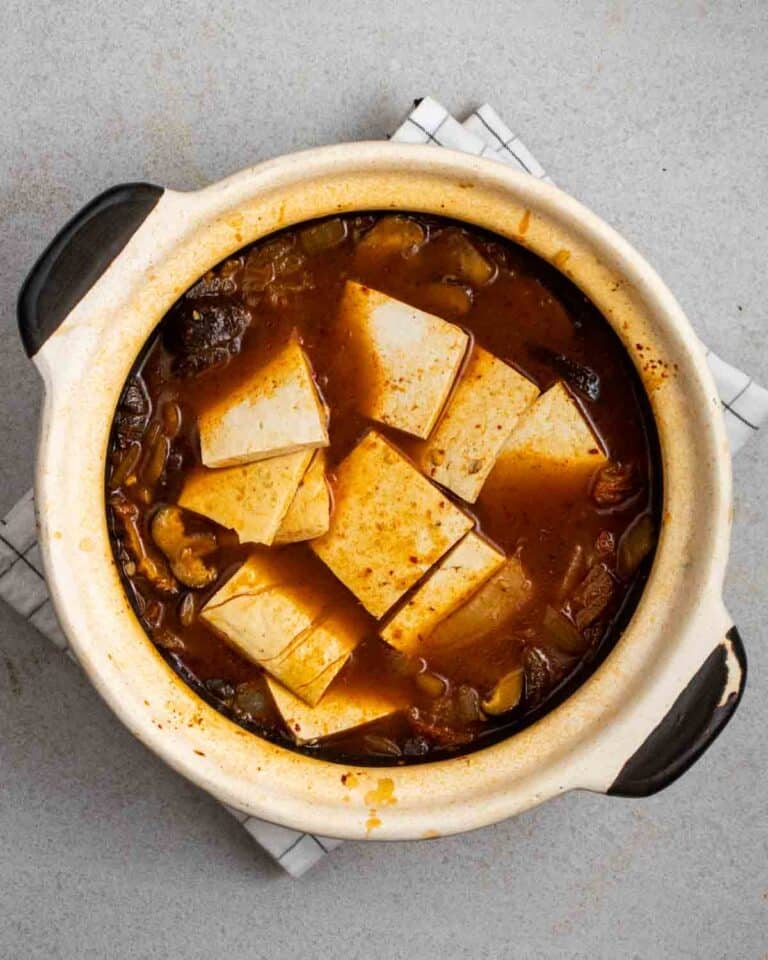 Vegan Kimchi Jjigae (kimchi stew) My Plantiful Cooking