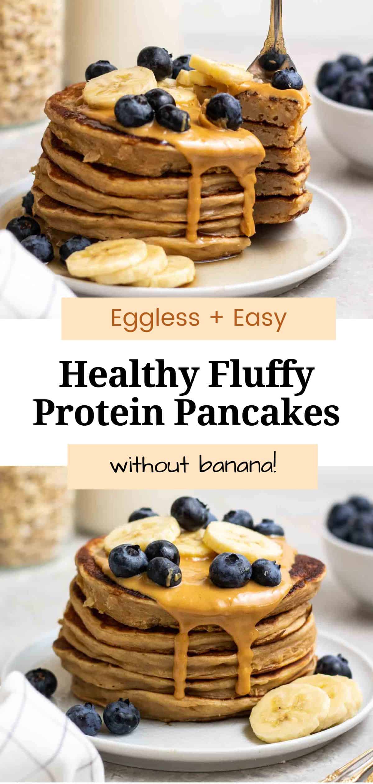 Fluffy Protein Pancakes without Banana My Plantiful Cooking