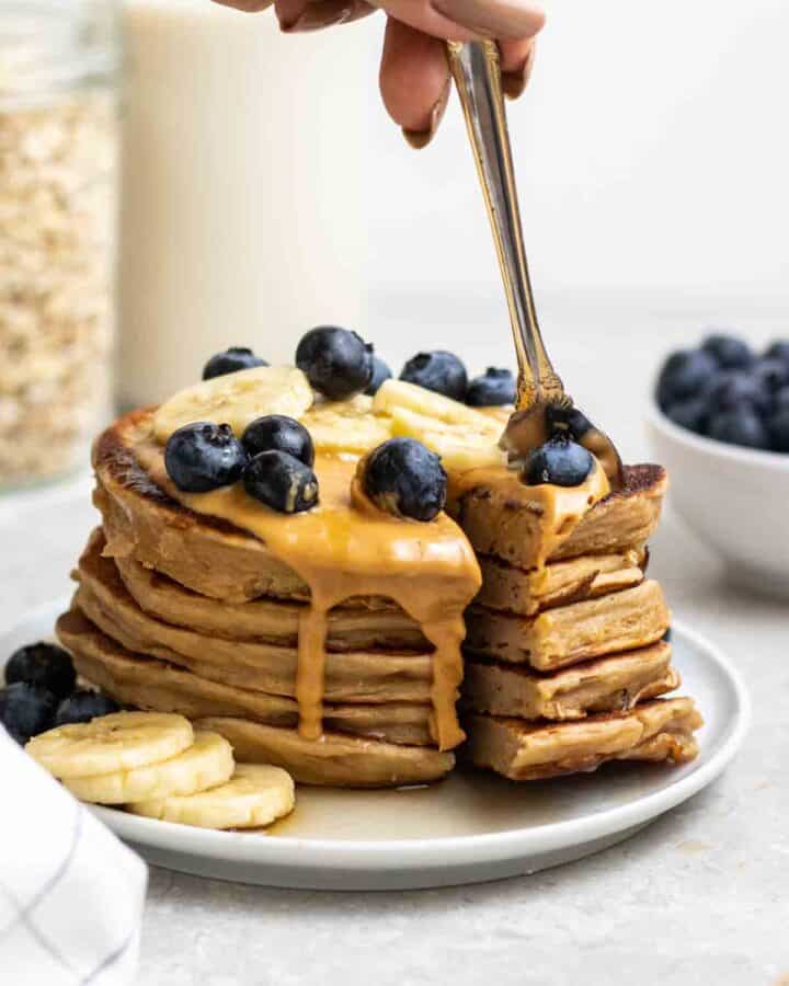 Fluffy Protein Pancakes without Banana My Plantiful Cooking